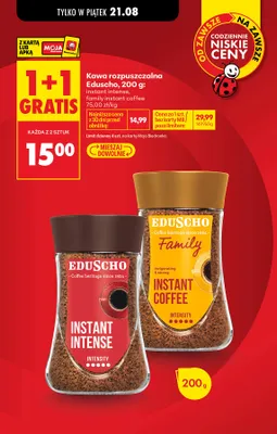 Kawa rozpuszczalna Eduscho Family promocja w Biedronka