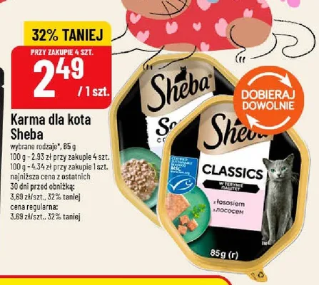 Karma dla kota Sheba — wariant nieczytelny promocja w POLOmarket