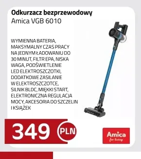 Odkurzacz bezprzewodowy Amica Vgb 6010 promocja w kakto.pl