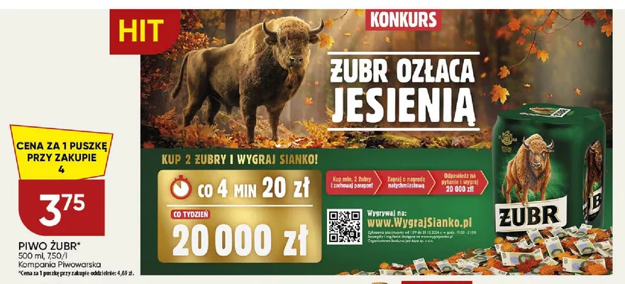 Piwo Żubr promocja w Chata Polska