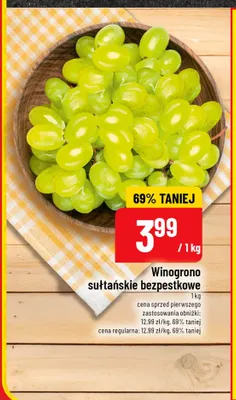 Winogrona sułtańskie bezpestkowe promocja w POLOmarket
