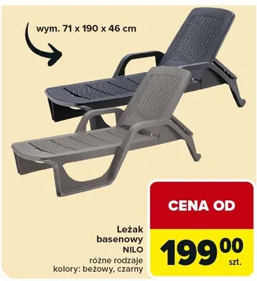 Leżak basenowy Nilo promocja w Carrefour