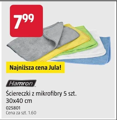 Ściereczki z mikrofibry 5 szt. 30x40 cm promocja w Jula