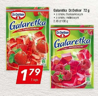 Galaretka Dr.Oetker o smaku malinowym promocja w LEWIATAN