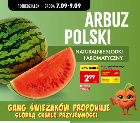 Arbuz polski promocja w Biedronka