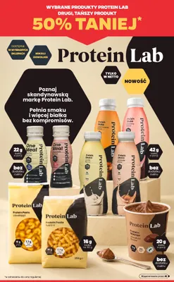 Napój One Meal chocolate flavour Protein Lab promocja w Netto