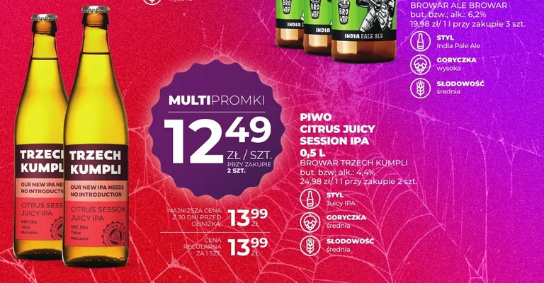 Piwo Citrus Juicy Session IPA Trzech Kumpli promocja w Duży Ben