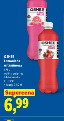 Lemoniada witaminowa truskawka Oshee promocja w Lidl