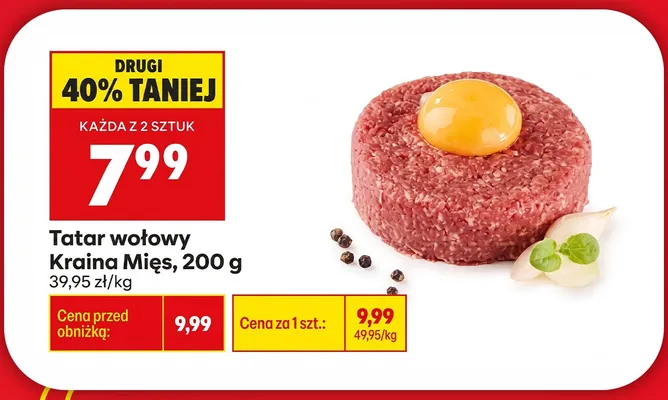 Tatar wołowy Kraina Mięs promocja w Biedronka