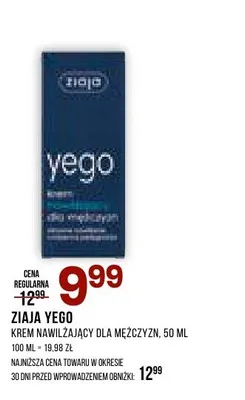 Krem nawilżający dla mężczyzn Ziaja Yego promocja w Drogerie Natura