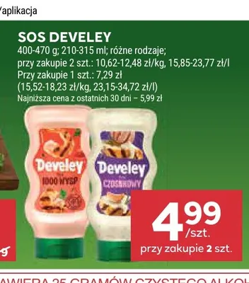 Sos 1000 wysp Develey promocja w Stokrotka