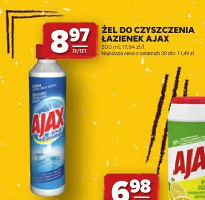 Żel do czyszczenia łazienek Ajax promocja w Stokrotka