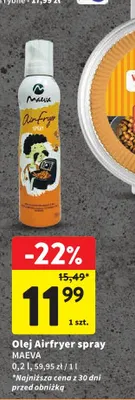 Olej rzepakowy Airfryer spray Maeva promocja w Intermarche