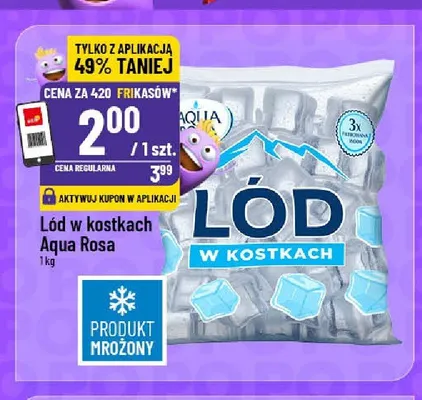 Lód w kostkach Aqua Rosa promocja w POLOmarket