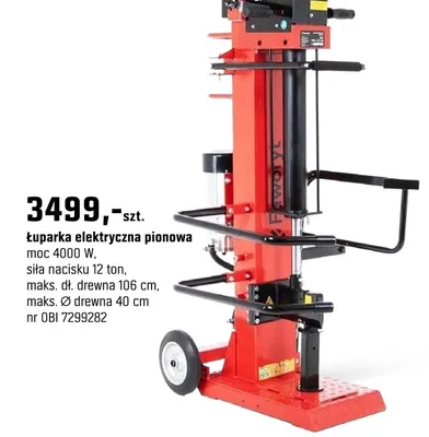 Łuparka elektryczna pionowa promocja w OBI