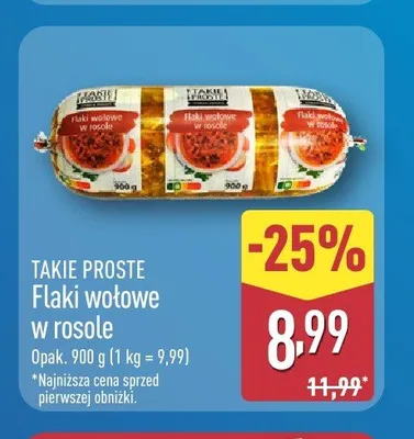 Flaki wołowe w rosole Takie Proste promocja w Aldi