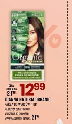 Farba do włosów Joanna Naturia Organic promocja w Drogerie Natura