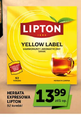 Herbata ekspresowa Lipton Yellow Label promocja w Euro Sklep