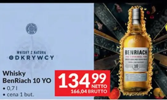 Whisky BenRiach 10 YO promocja w Makro