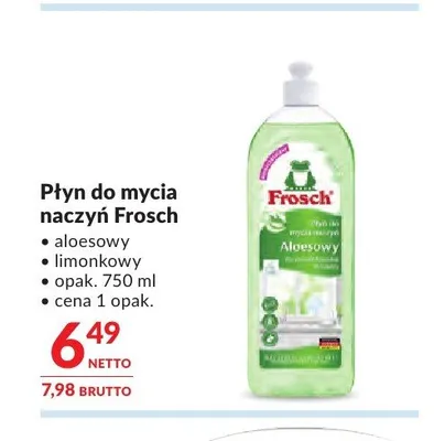 Płyn do mycia naczyń Frosch limonkowy promocja w Makro