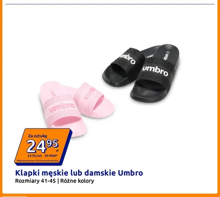 Klapki damskie Umbro promocja w Action