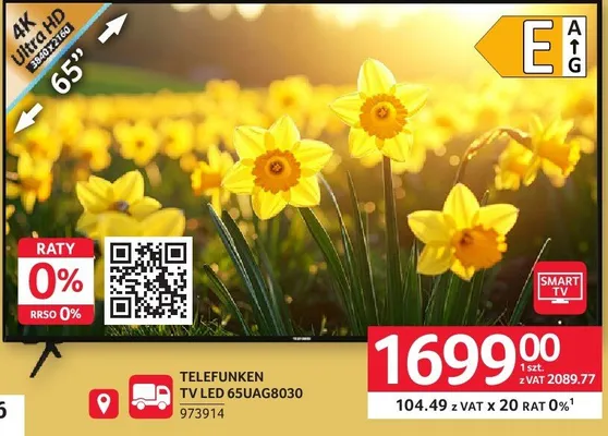 Telewizor TELEFUNKEN TV LED 65UAG8030 promocja w Selgros