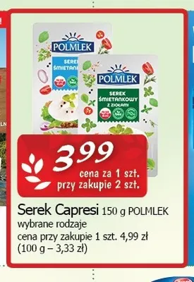 Serek Capresi Polmlek promocja w CEZAR Delikatesy