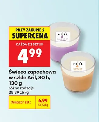Świeca zapachowa w szkle Aril promocja w Biedronka