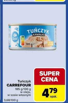 Tuńczyk w sosie własnym CARREFOUR promocja w Carrefour Express
