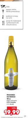 Wino białe wytrawne Misiones De Rengo promocja w Kaufland