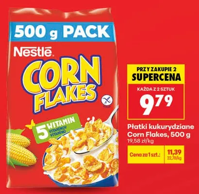 Płatki kukurydziane Corn Flakes Nestlé promocja w Biedronka