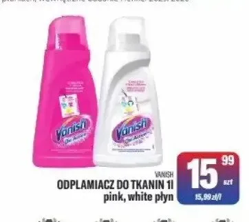 Odplamiacz do tkanin Vanish pink płyn 1l promocja w Tomi Markt