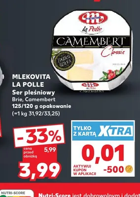 Ser pleśniowy camembert La Polle promocja w Kaufland