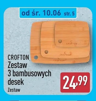 Zestaw 3 bambusowych desek CROFTON promocja w Aldi