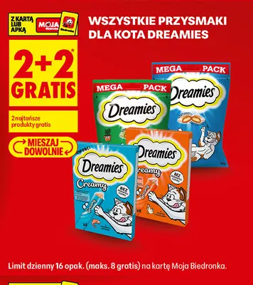 Przysmaki dla kota Dreamies promocja w Biedronka