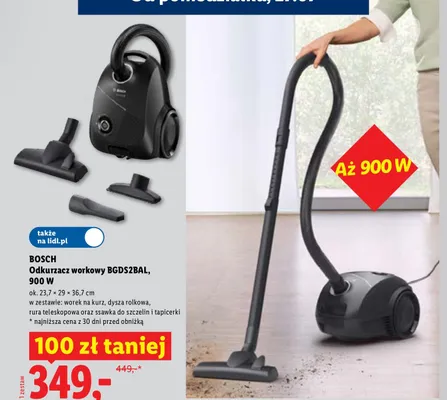 Odkurzacz workowy Bosch promocja w Lidl