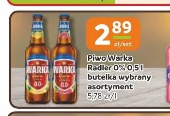 Piwo bezalkoholowe Warka Radler promocja w Gama