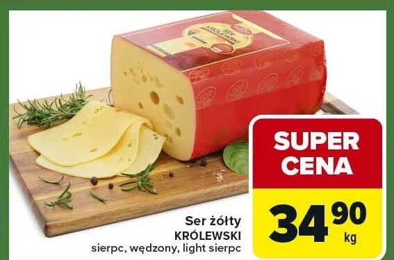 Ser żółty sierpc, wędzony, light sierpc promocja w Carrefour Express