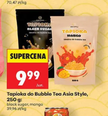 Tapioka do Bubble Tea black sugar Asia Style promocja w Biedronka