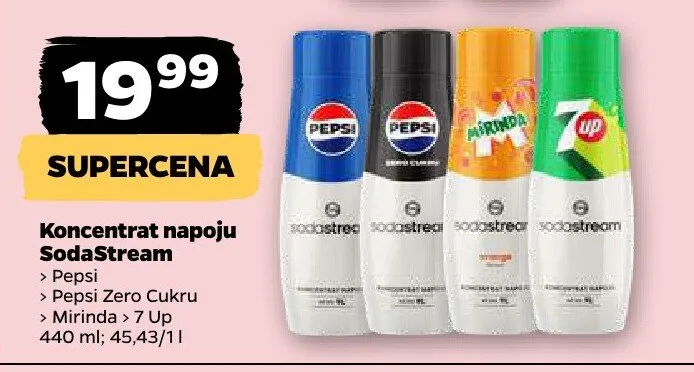 Koncentrat napoju SodaStream Pepsi Zero Cukru promocja w Netto