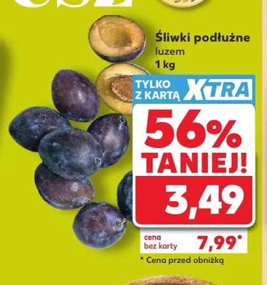 Śliwki podłużne promocja w Kaufland