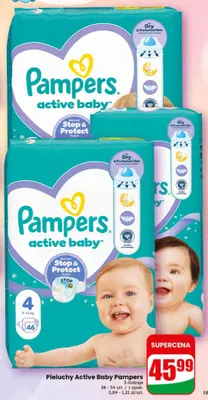 Pieluchy Active Baby Pampers promocja w Dino