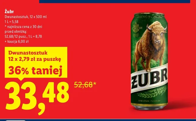 Piwo Żubr promocja w Lidl