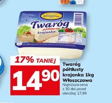 Twaróg półtłusty krajanka Włoszczowa promocja w Hitpol