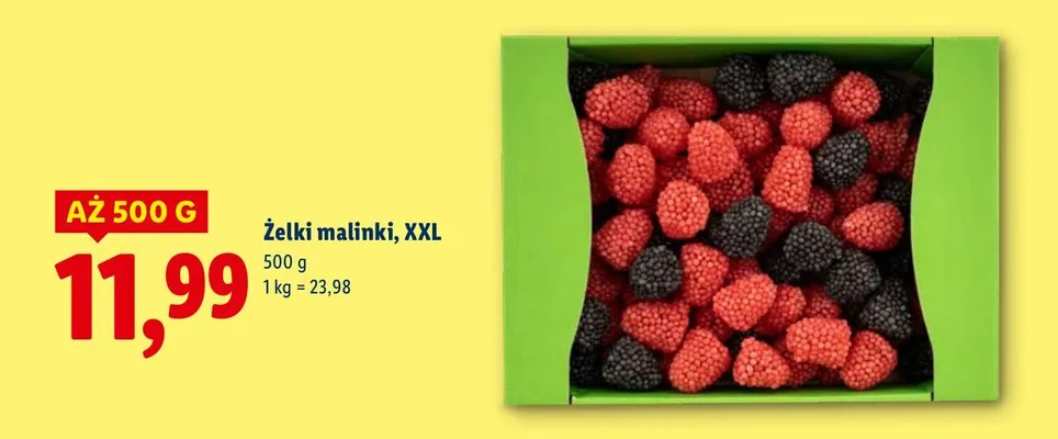Żelki malinki, XXL promocja w Lidl