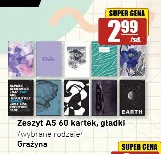 Zeszyt A5 60 kartek gładki Grażyna promocja w API Market
