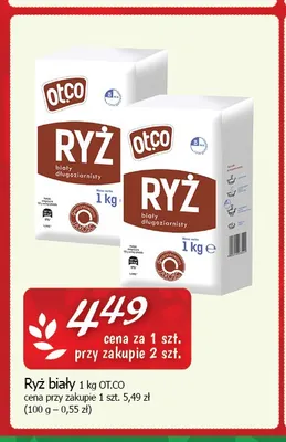 Ryż biały długoziarnisty Ot.co promocja w CEZAR Delikatesy