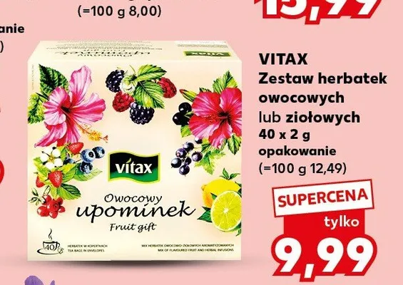 Zestaw herbatek Vitax promocja w Kaufland