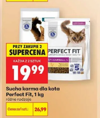 Sucha karma dla kota Perfect Fit promocja w Biedronka