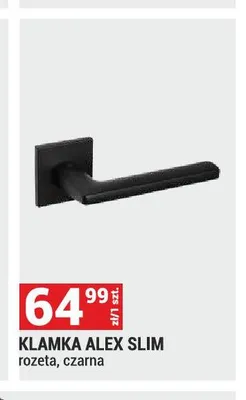 Klamka Alex Slim rozeta czarna promocja w Merkury Market